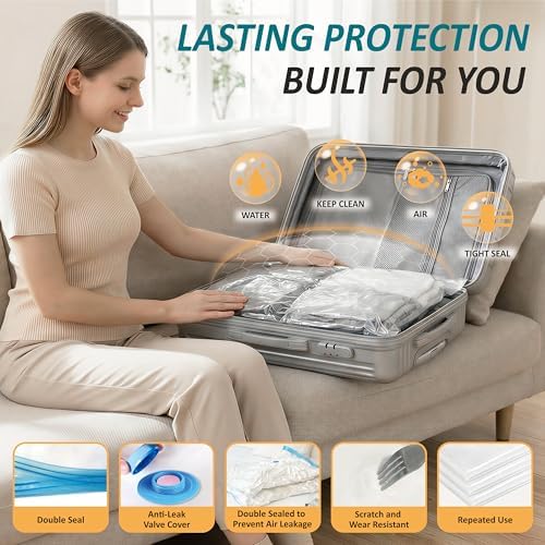 Vacuum Storage Bags with Hand Pump, Vacuum Seal Space Saver Bags, 30 Combo - Image 5