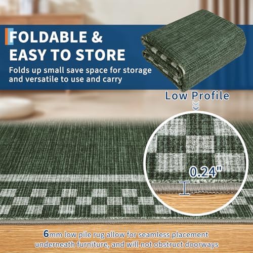 GarveeHome 5x7 Washable Checkered Area Rug - Image 4