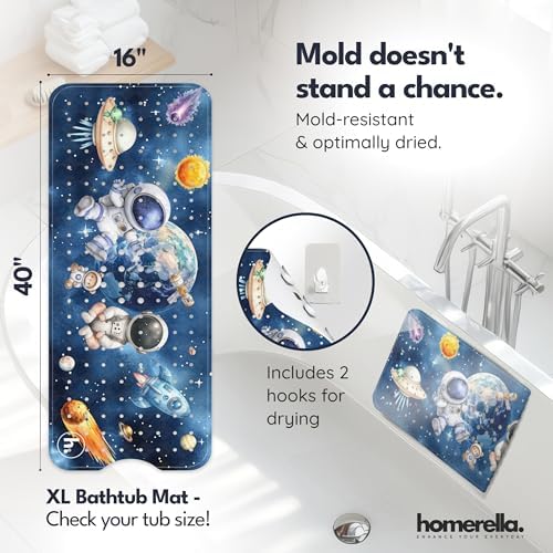 homerella Bathtub Mat Non Slip Kids 40x16 Baby Bath Mat Non Slip Anti Mold - Image 3