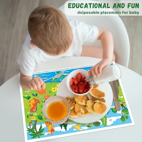Disposable Sticky Placemats for Toddlers, 40 Pack Kids Table Mats - Image 2