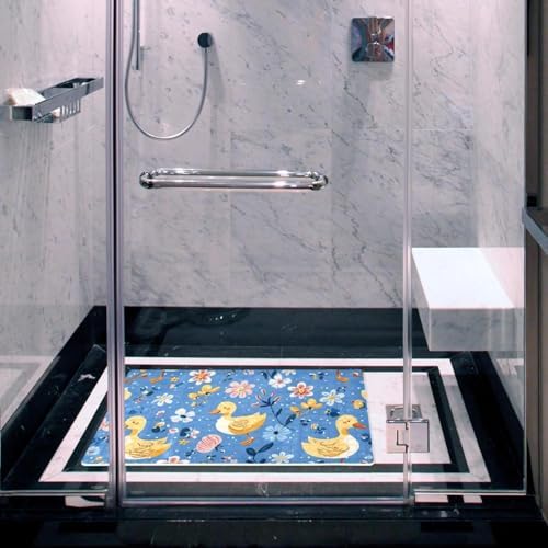 Shower Mat Non Slip, Duck Florals Anti Slip Bath Mat - Image 6