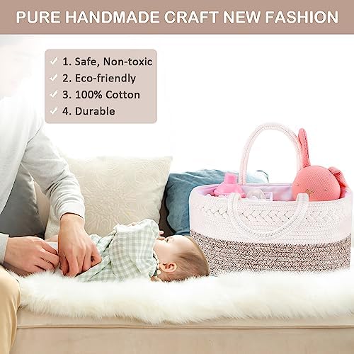 ABenkle X-Large Diaper Caddy Organizer, Nursery Baby Basket - Image 3