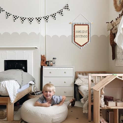 Boys Room Decor, Long Live Boyhood Wall Pennants Banners - Image 4