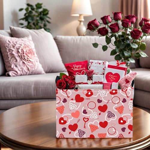 Valentine's Day Basket Gift for Empty Cute Heart Large Storage Bin for Kid and - Image 5