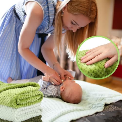 Newwiee 3 Pcs Baby Blankets Fleece Ultra Soft, Classic Color - Image 5