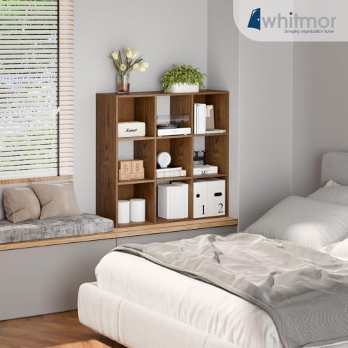 Whitmor 9 Cube Storage Organizer, Open Storage Display Bookshelf, Storage - Image 5