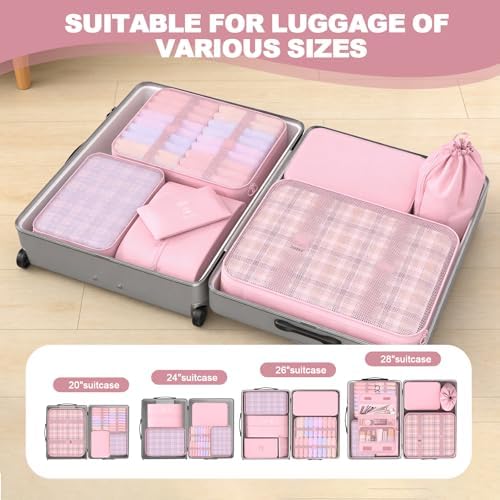 8 Set Packing Cubes for Travel, Suitcase Organizer Bags for Luggage - Image 4