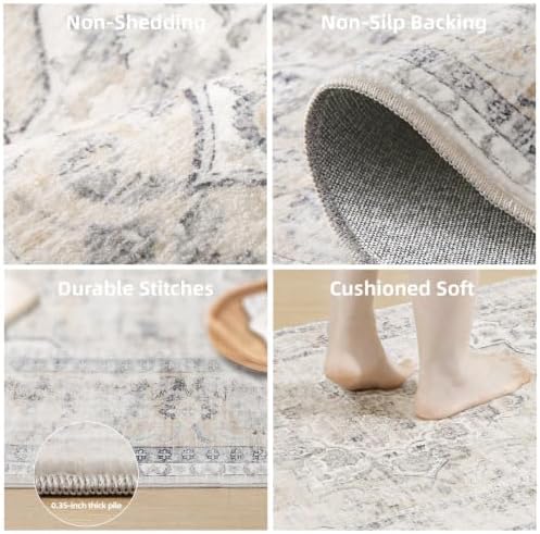 Washable Kitchen Rug Runners for Hallways: 2'x 10' Long Runner Rug Non Slip - Image 3