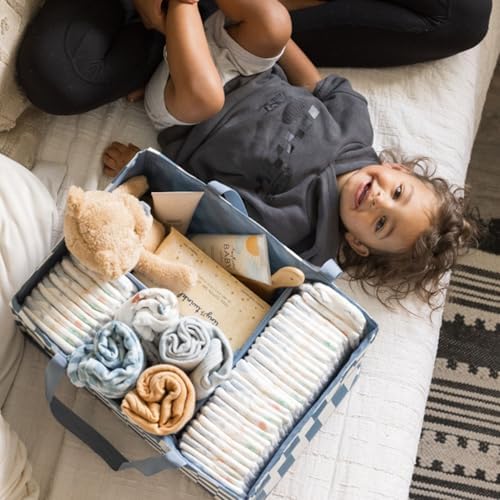 Tiny Twinkle Diaper Caddy Organizer | Foldable Baby Storage Basket - Image 4