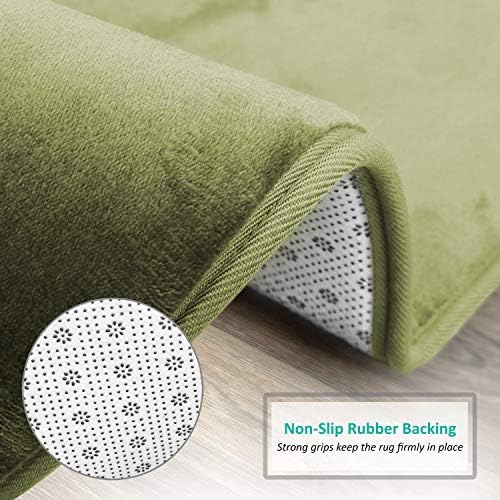 Clara Clark Bathroom Rugs, Velvet Memory Foam Bath Mat, Machine Washable Bath - Image 4