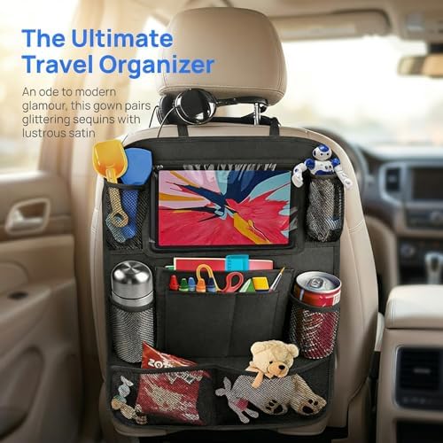 Car Backseat Organizer, 9 Storage Pockets Car Seat Organizer - Image 2