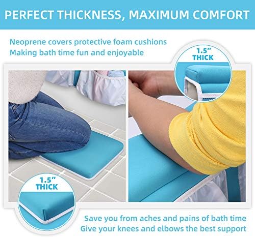 Bath Kneeler and Elbow Rest Set Thick Baby Bath Kneeling Pad Bathing Kneeling - Image 2