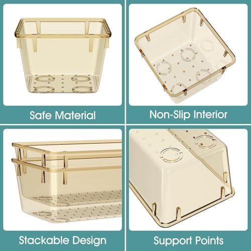 25 PCS Plastic Drawer Organizer Set, Makeup Organizers and Storage Bins - Image 3