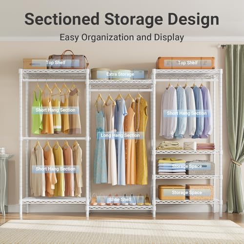VIPEK V5 Plus Heavy Duty Clothes Rack, Large Modular Closet System - Image 3