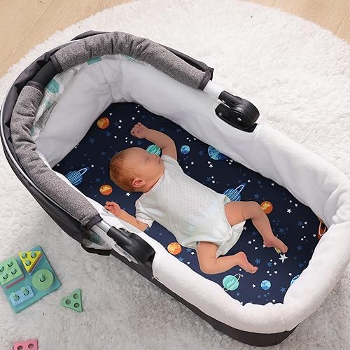 PHF 3 Pack Soft Bassinet Sheets, Space Breathable Comfy Cradle Sheets - Image 2
