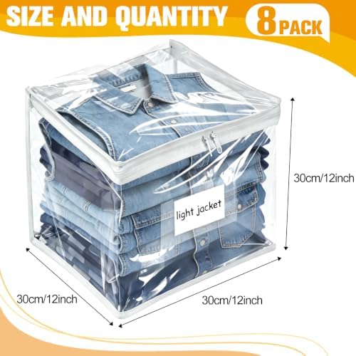 Plastic Storage Bags with Easy-Glide Zipper, Durable Clear Vinyl Zippered - Image 3