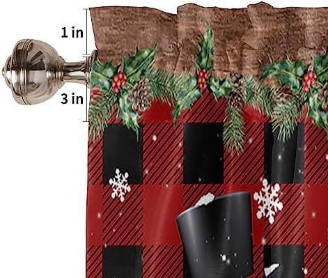 Christmas Snowman Valance Kitchen Curtains - Image 5