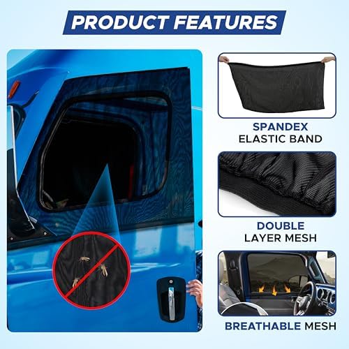EcoNour Truck Side Window Shade Mesh Sunshade - Image 5