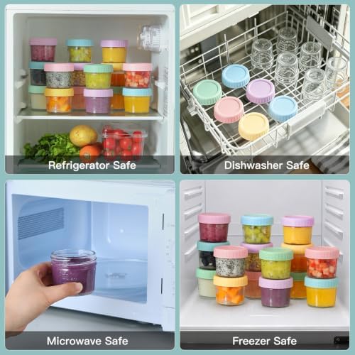 20 Pack Glass Baby Food Containers 4 Oz Glass Baby Food Jars - Image 6