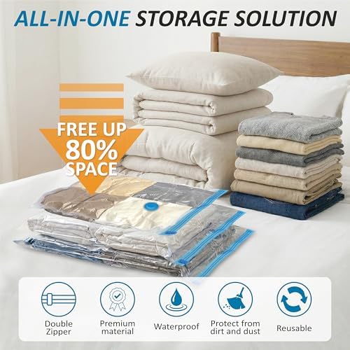 Vacuum Storage Bags with Hand Pump, Vacuum Seal Space Saver Bags, 20 Combo - Image 2