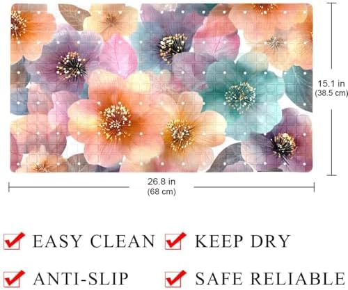 Shower Mat Bathtub Mat, 26.8x15.1 inch, Non-Slip Bath Mat - Image 4