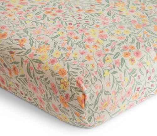 mushie Extra Soft Muslin Fitted Crib Sheet | 192 Thread Count | 28"x 52" - Image 2