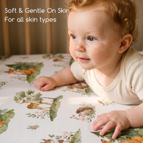 Pack and Play Mattress Sheets Fitted, 3 Pack Mini Crib Sheets - Image 2