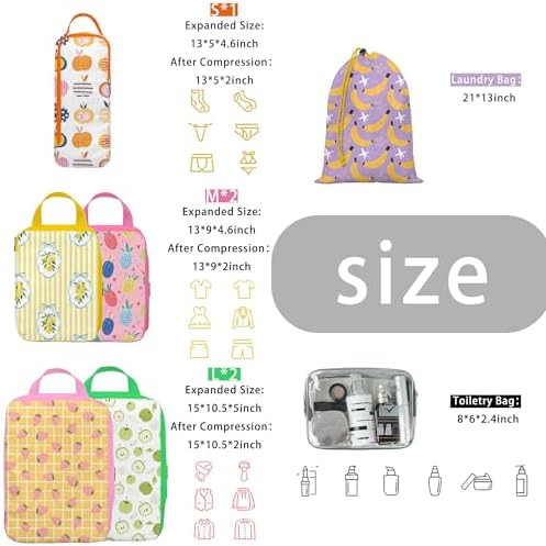 8 Pcs Compression Packing Cubes - Image 3
