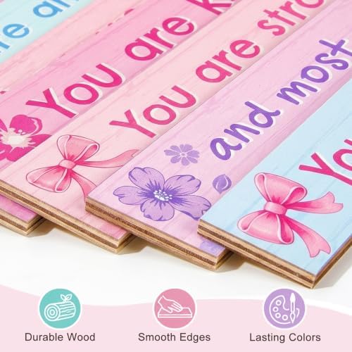 Girls Room Decor Colorful Inspirational Wall Plaque Set - Image 5