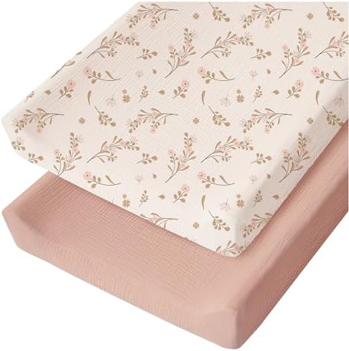 Konssy 2 Pack Muslin Changing Pad Covers by Konssy