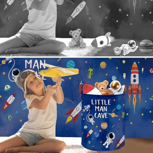 Space Themed Bedroom Decor Baby Laundry Hamper, Kid Laundry Basket - Image 5
