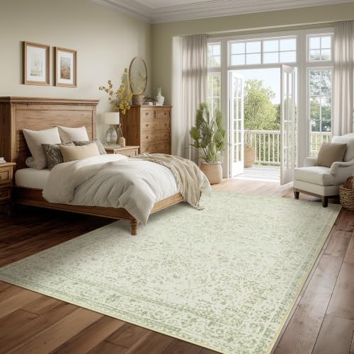 BILEEHOME Sage Area Rug for Bedroom Neutral Boho 5x8 Rugs - Image 5