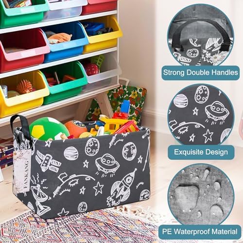 Rectangular Space Planet Fabric Storage Basket - Image 7