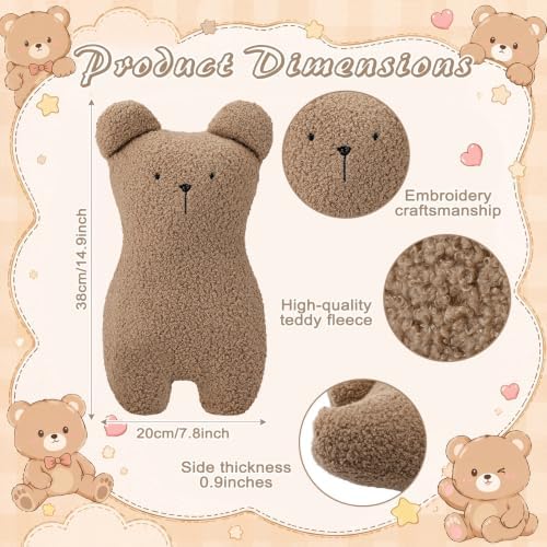 Novabright Cute Bear Pillow Decorative Throw Pillow - Image 2