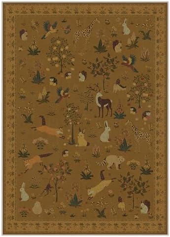 BESBLEE 5X7 Area Rug for Bedroom, Washable Animal Non Slip - Image 2