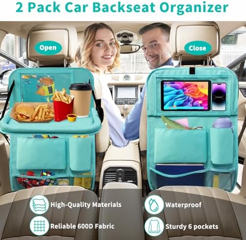 Backseat Car Organizer with Tablet Holder, 6 Storage Pockets Car Storage - Image 5