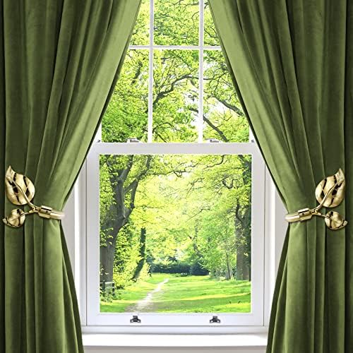 HIKMLK Leaf Shaped Curtain Tieback Holdbacks 2pcs, Handmade Metal Curtain Side - Image 6