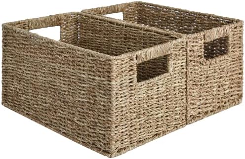 StorageWorks Wicker Baskets for Storage, Seagrass Storage Baskets - Image 4