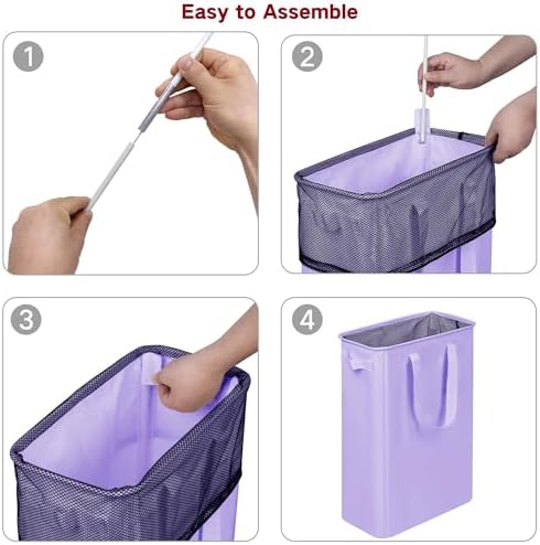 efluky Slim Laundry Basket, Narrow Laundry Hamper - Image 7
