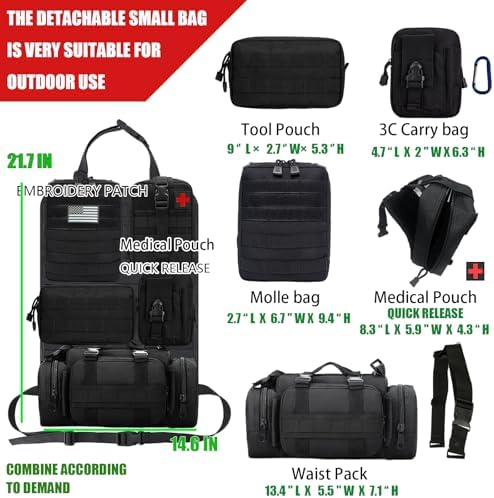 7 PACK Tactical Seat back organizer Truck organizer - Image 2