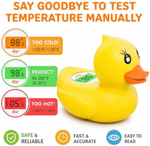 Baby Bath Thermometer for Infants & Todlers, Floating Duck Water Thermometer - Image 2