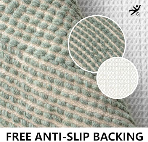 KOEXM Half Circle Boho Bathroom Rugs - Image 5