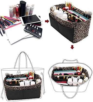 LEXSION Felt Purse Organizer Insert, Tote Bag Shaper Dividers - Image 4