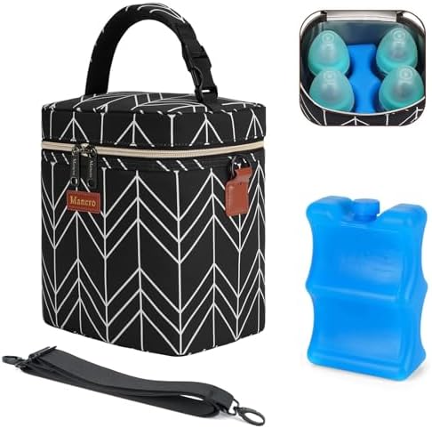 Mancro Breastmilk Cooler Bag Travel, Insulated Baby Bottle Bag by Mancro