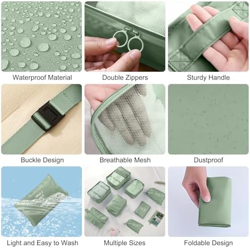 Packing Cubes for Travel 10 Set Luggage Organizer Bags - Image 6