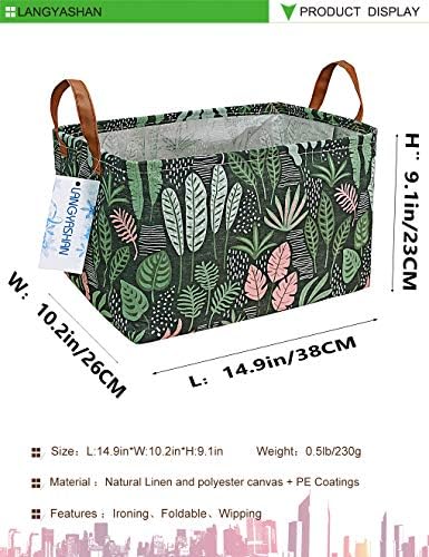 Rectangular Collapsible Full Leaf Storage Basket Nursery Organizer - Image 2