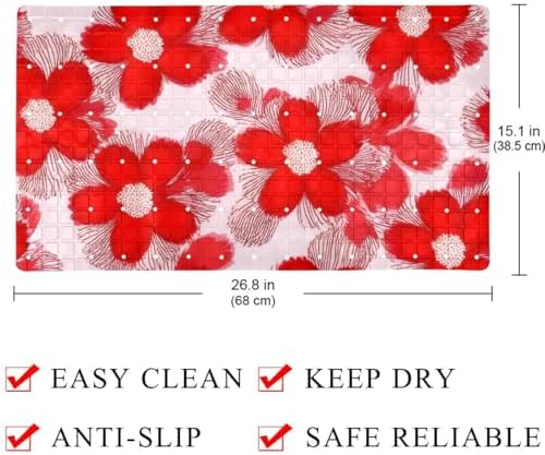 Bathtub Mat Non Slip 26.8x15.1 Inch, Machine Washable Shower Mats - Image 4