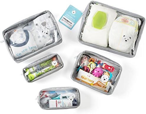 5 Piece Diaper Bag Organizer Pouch Set - Image 4