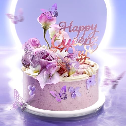 SAOROPEB 3D Butterfly Wall Decor 48 Pcs Lavender Butterfly Decorations - Image 2