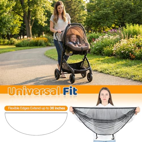 Orzbow 2-Pack Mosquito Net for Car Seat and Doona Stroller - Image 6